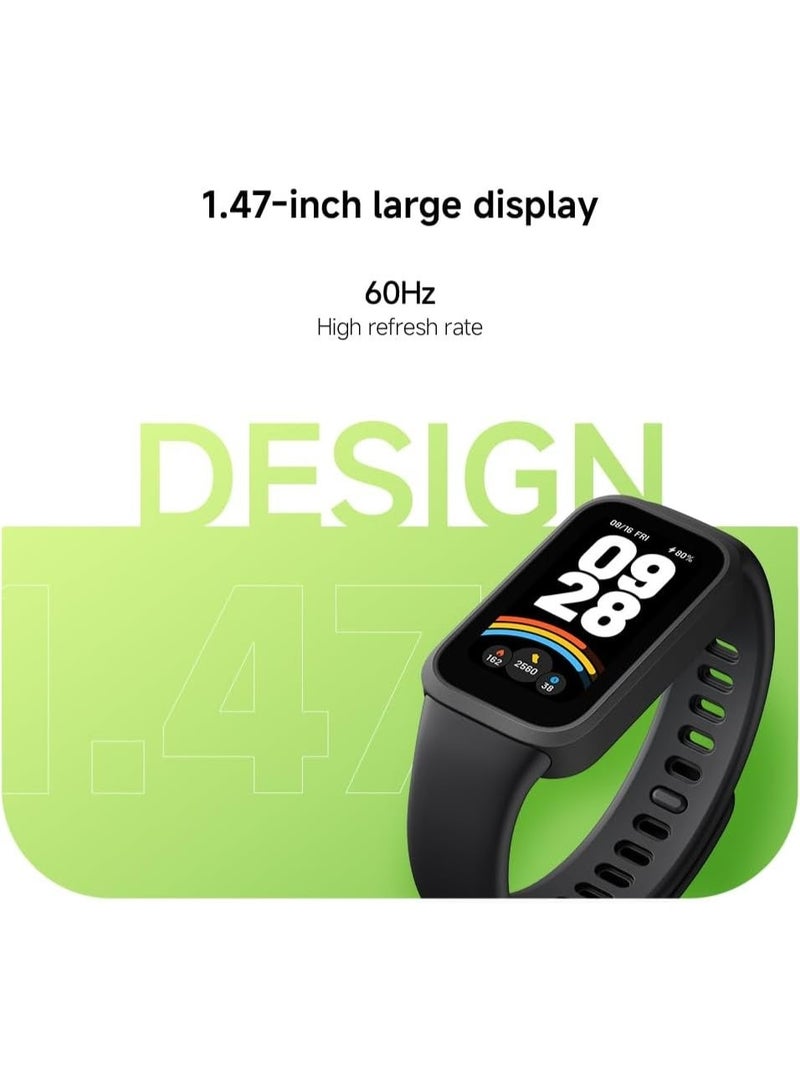 Mii Smart Band 9 Active Black | 1.47 TFT display | long battery life | 50 modes | health monitoring | 9.99mm ultra-slim | Water resistant 50m - Image 2